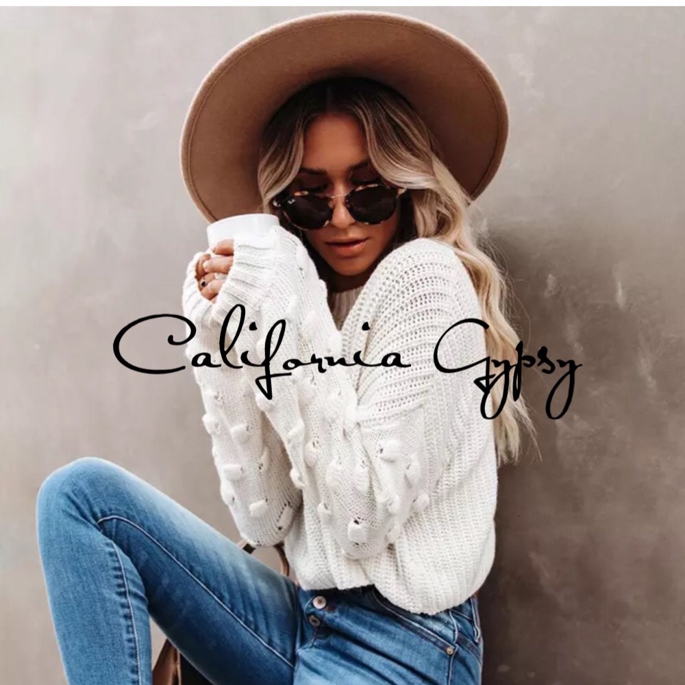 Knit Puff Knot Sweater - Picture 3 of 12